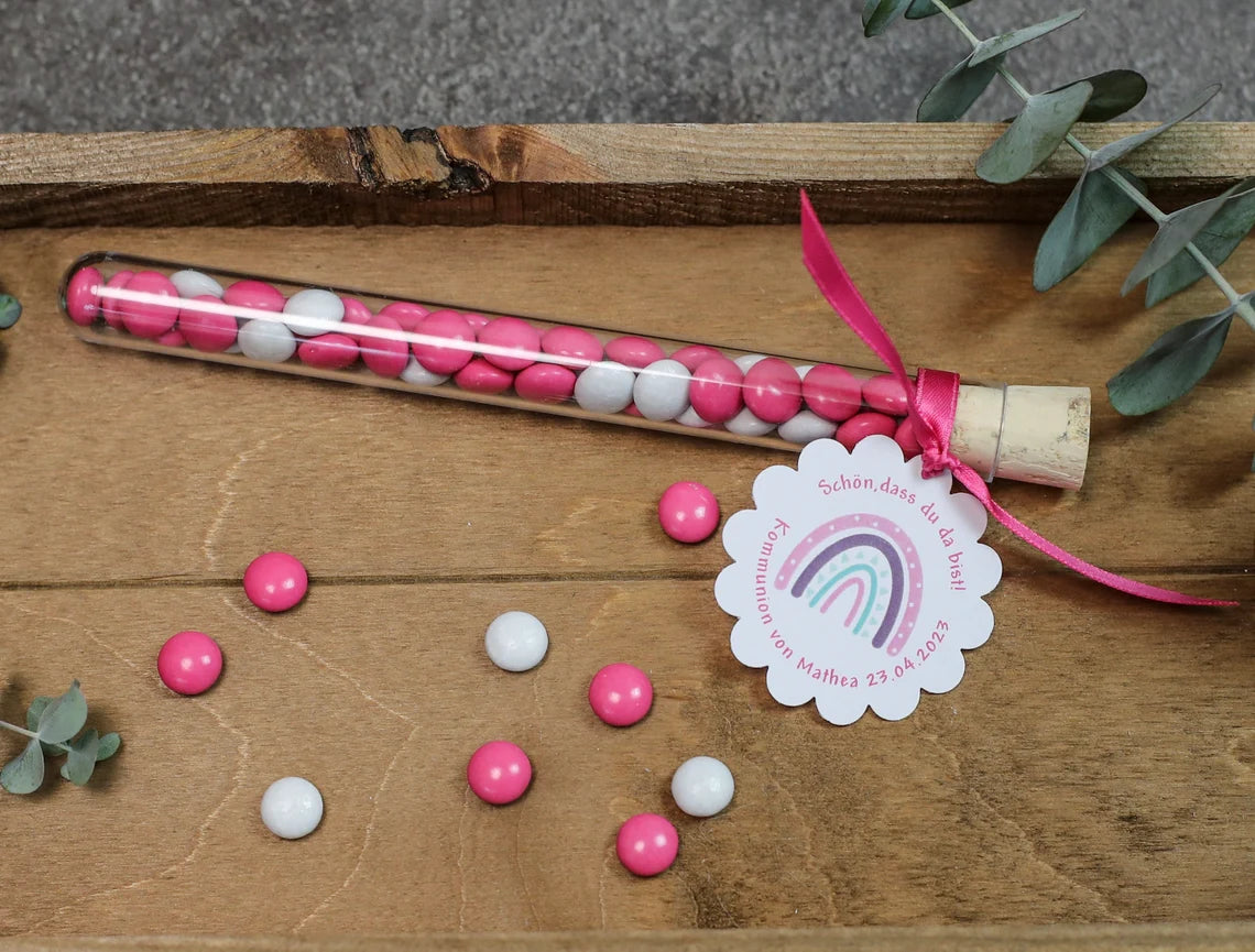 Gastgeschenk mit Regenbogen