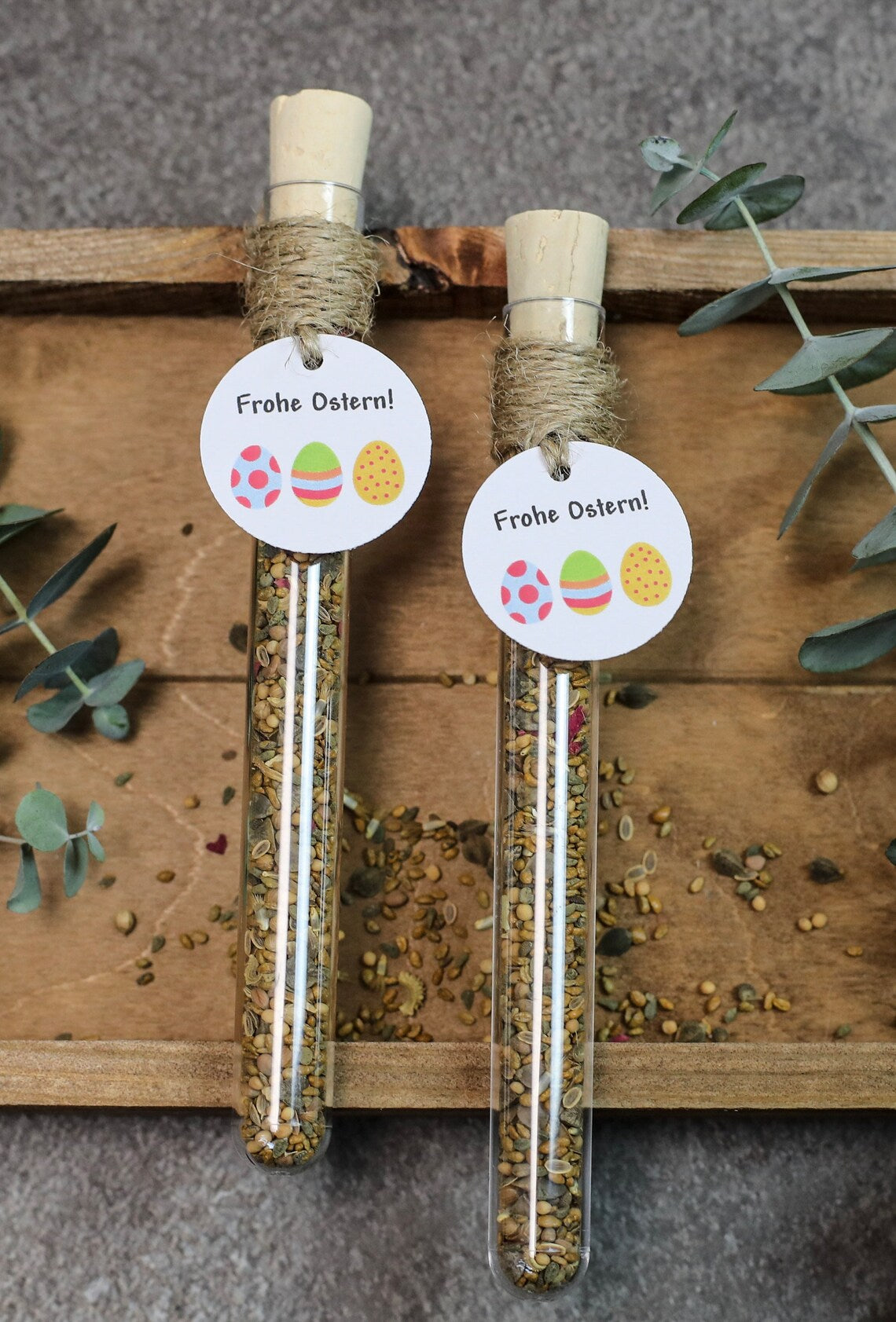 Frohe Ostern! - Blumensaamen im Röhrchen