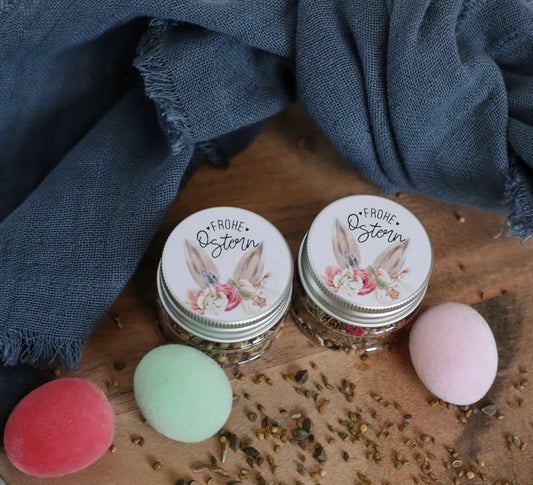 Frohe Ostern - Blumensaamen im Döschen