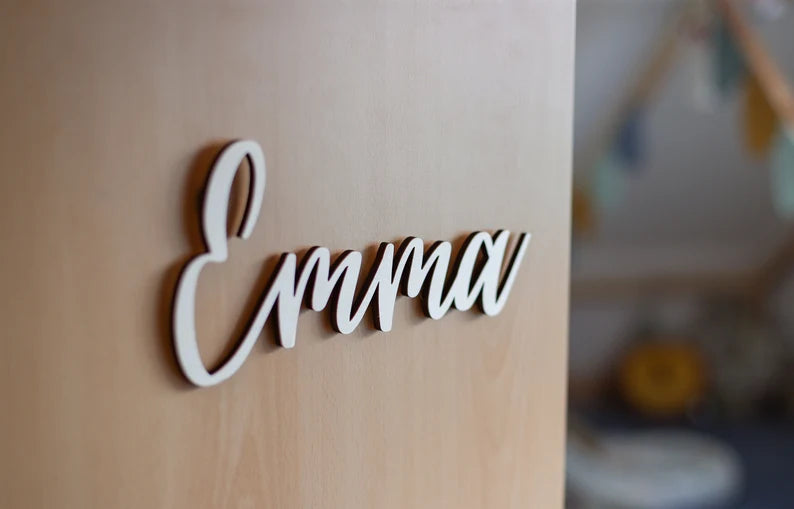 Personalisierbares Türschild aus Holz