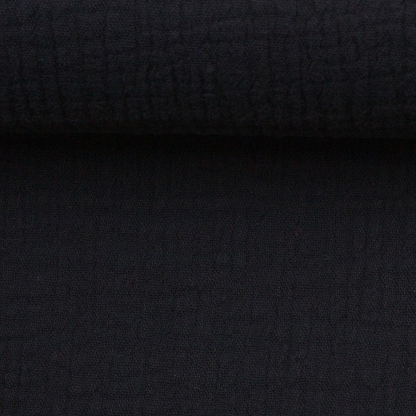 Musselin "uni, schwarz"