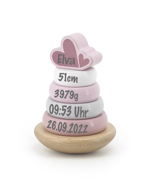 Personalisierter Ringturm/Stapelturm