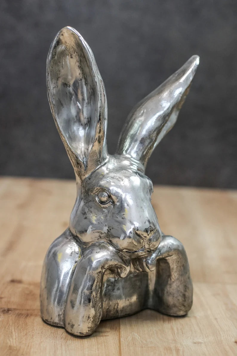 Hasenkopf  - klein - silber